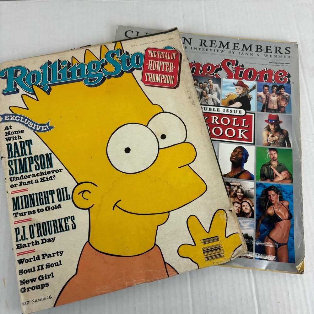 Rolling Stone Magazine/Vintage/BART Simpson/Rock & Roll double Yearbook-2000-01